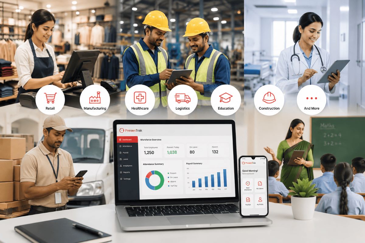 Attendance and payroll software solutions designed for different industries in India