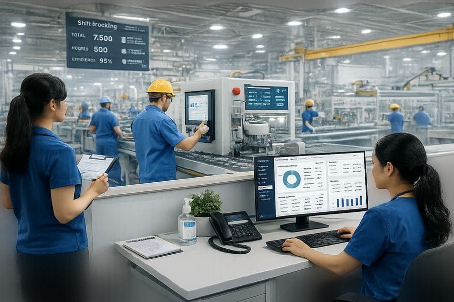 Hospital attendance and payroll software dashboard for healthcare workforce management