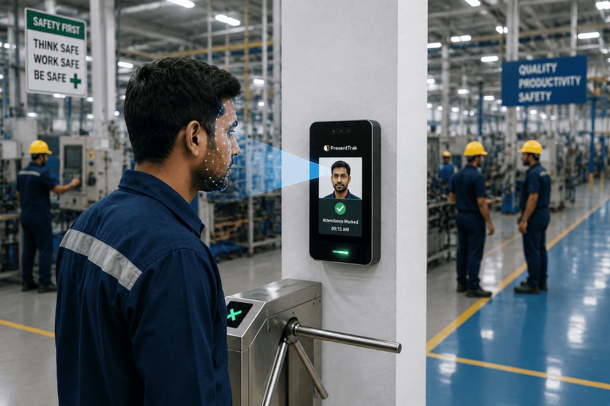 Face recognition attendance system for manufacturing units