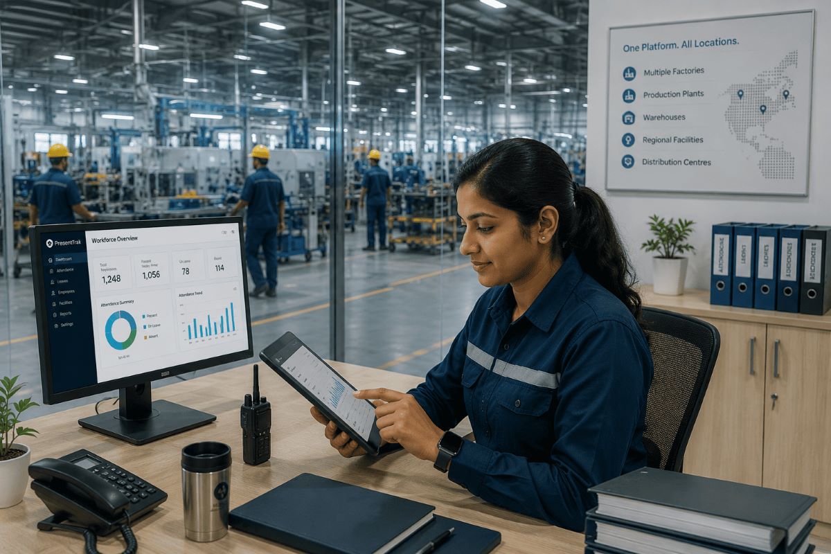 Multi-location workforce management for manufacturing businesses