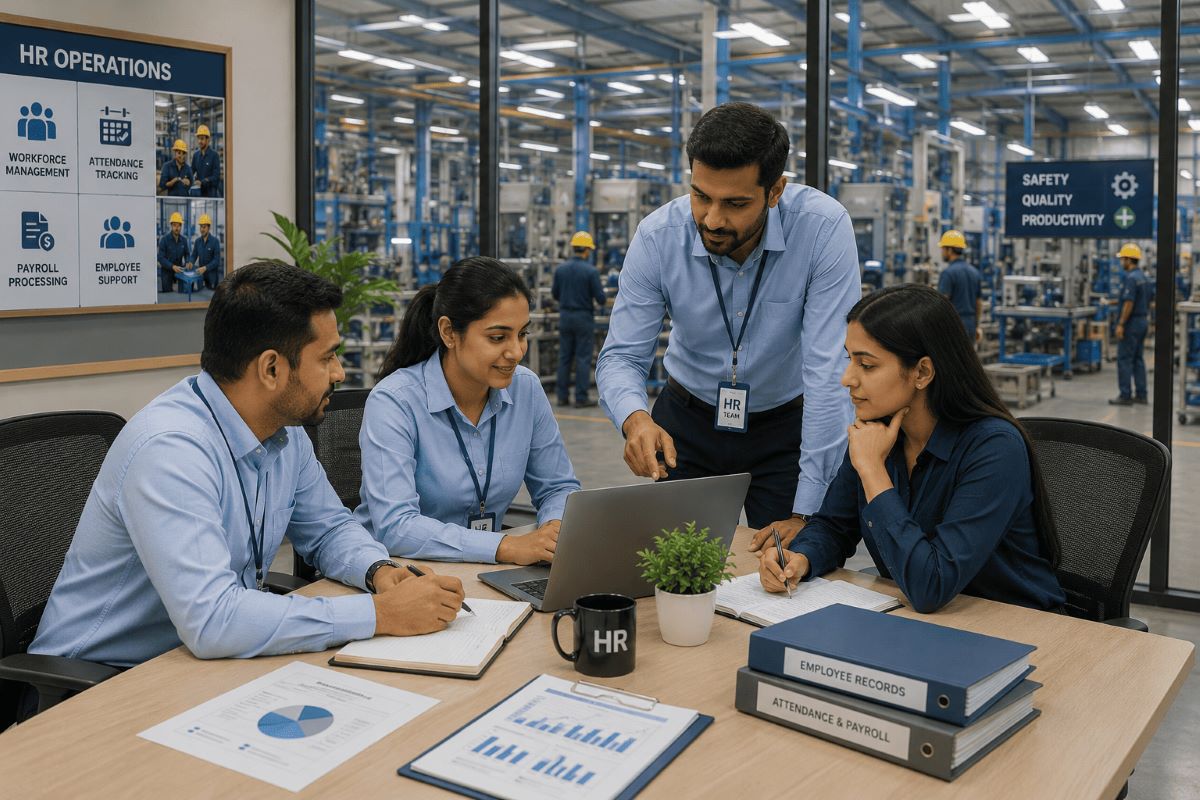 Manufacturing workforce reporting and analytics dashboard